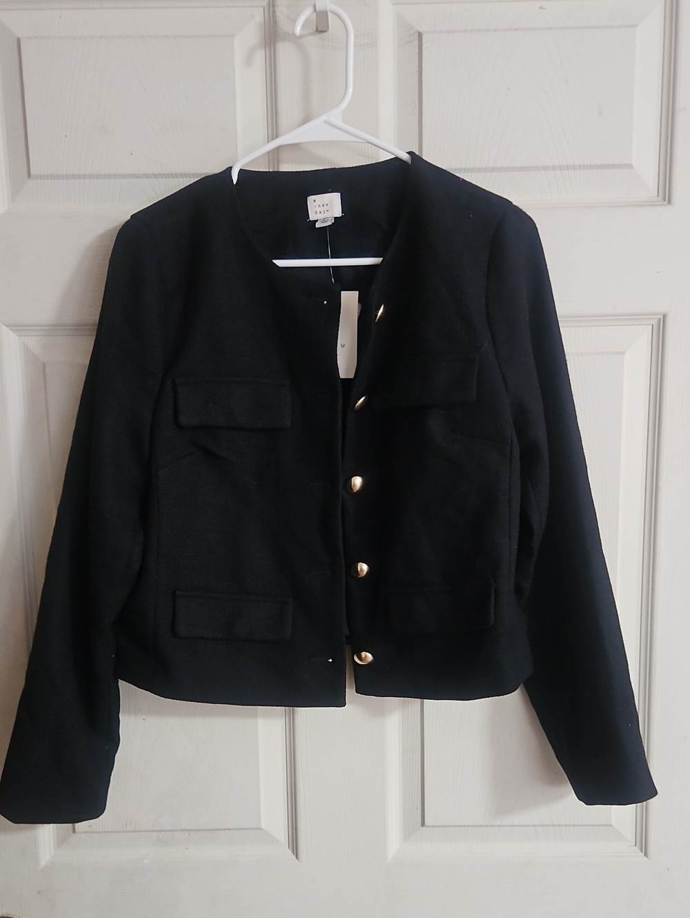 A NEW DAY LADY JACKET/BLAZER: BLACK: NEW WITH TAGS: SIZE S